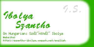 ibolya szantho business card